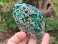 Polished Emerald Mica 'Mutokolite' Standing Free Forms x 4 From Mutoko, Zimbabwe