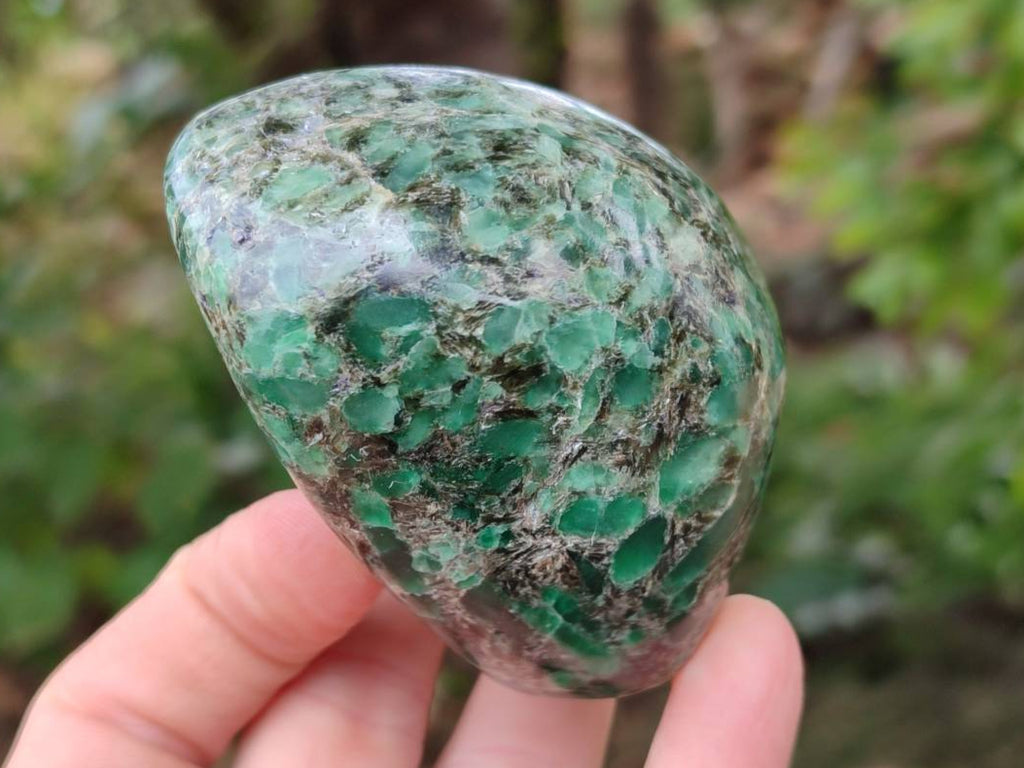 Polished Emerald Mica 'Mutokolite' Standing Free Forms x 4 From Mutoko, Zimbabwe - Toprock Gemstones and Minerals 