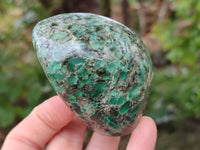 Polished Emerald Mica 'Mutokolite' Standing Free Forms x 4 From Mutoko, Zimbabwe