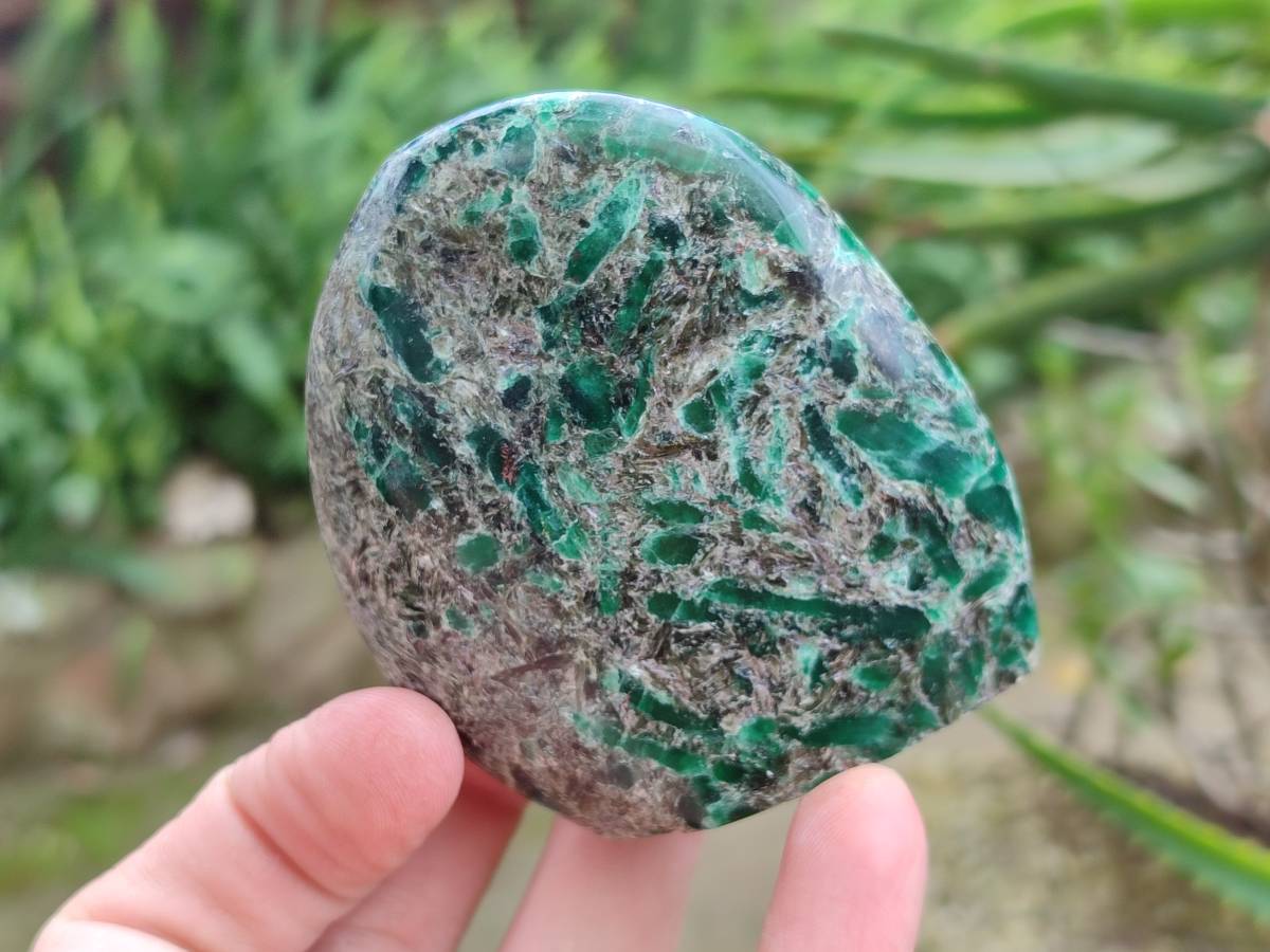 Polished Emerald Mica 'Mutokolite' Standing Free Forms x 4 From Mutoko, Zimbabwe - Toprock Gemstones and Minerals 