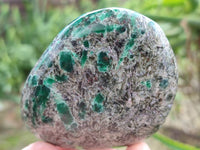 Polished Emerald Mica 'Mutokolite' Standing Free Forms x 4 From Mutoko, Zimbabwe
