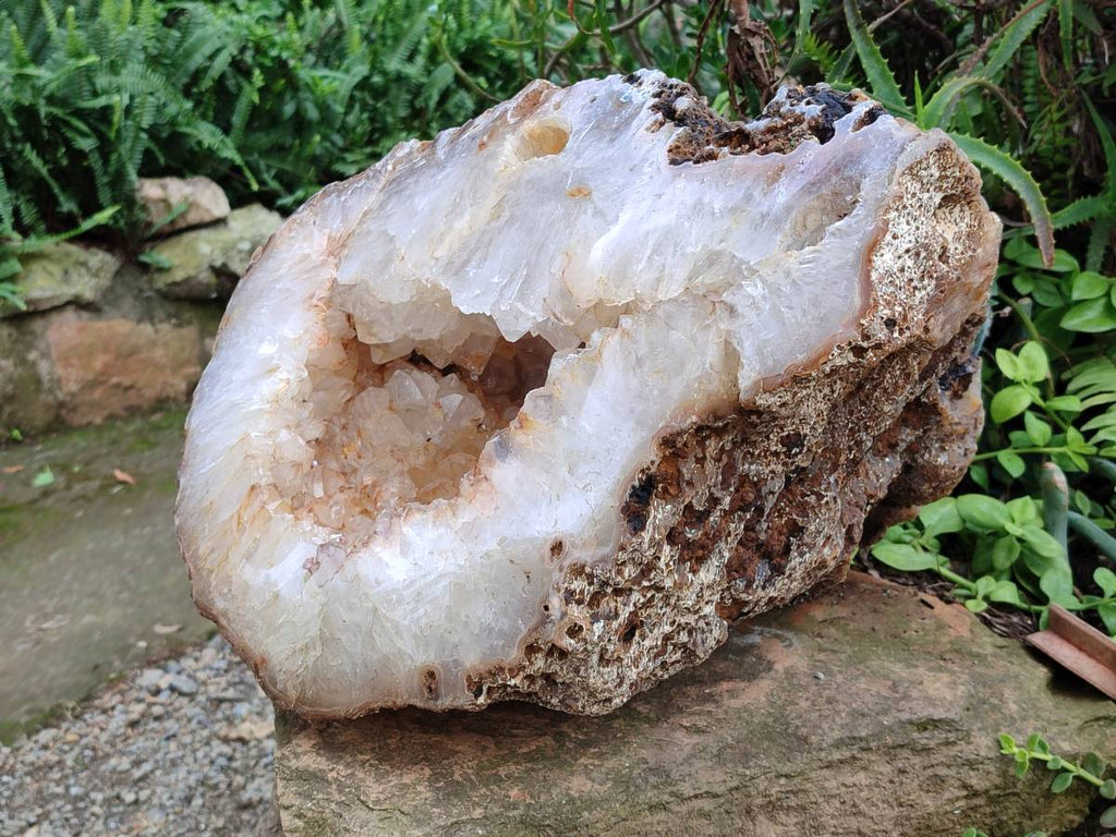 Polished XXL Agate Geode x 1 From Madagascar - Toprock Gemstones and Minerals 