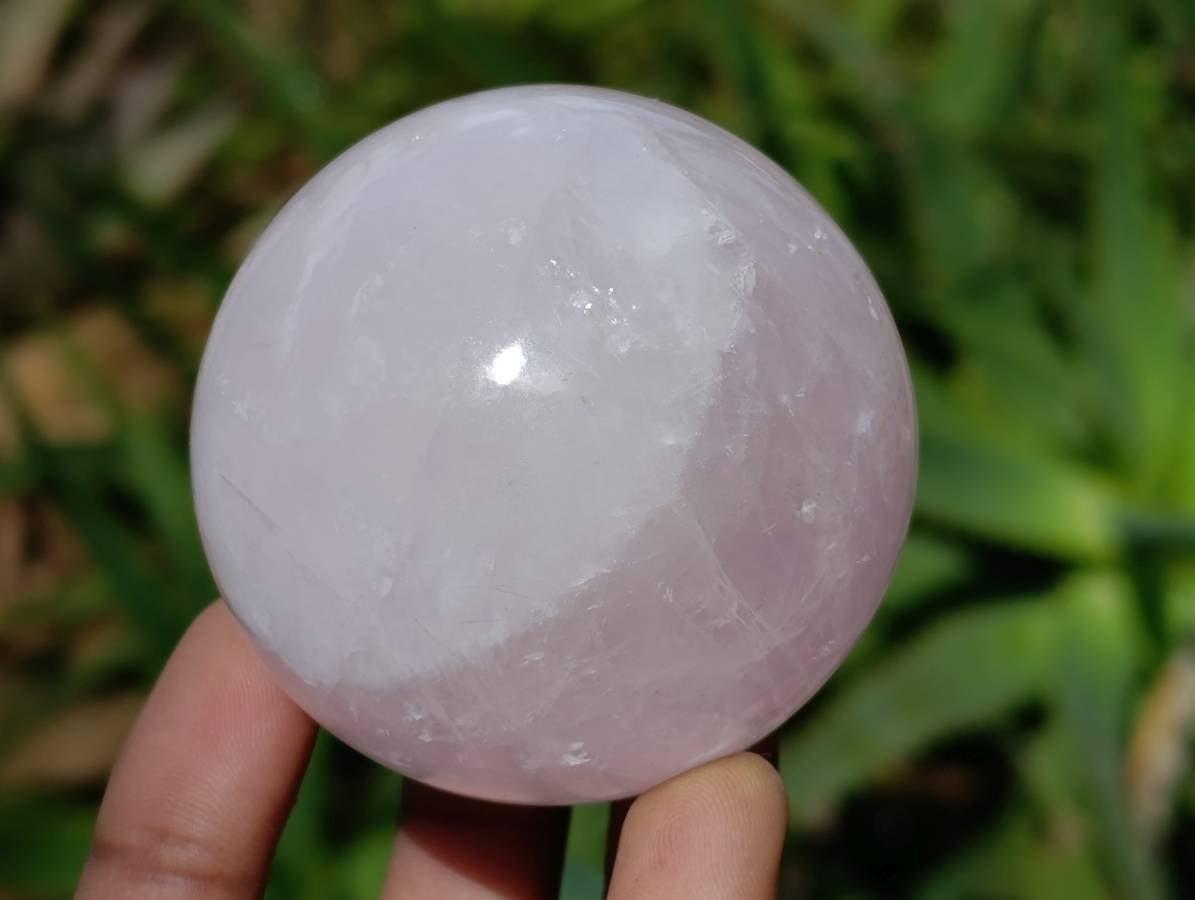 Polished Rose Quartz Spheres x 6 From Madagascar - Toprock Gemstones and Minerals 