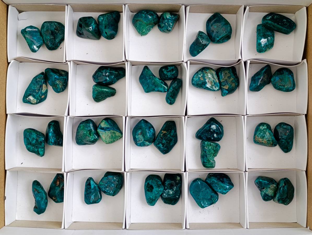 Polished Dioptase Free Forms x 41 From Likasi, Congo - Toprock Gemstones and Minerals 
