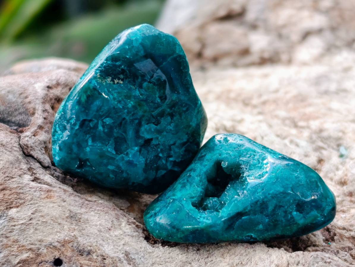 Polished Dioptase Free Forms x 41 From Likasi, Congo - Toprock Gemstones and Minerals 