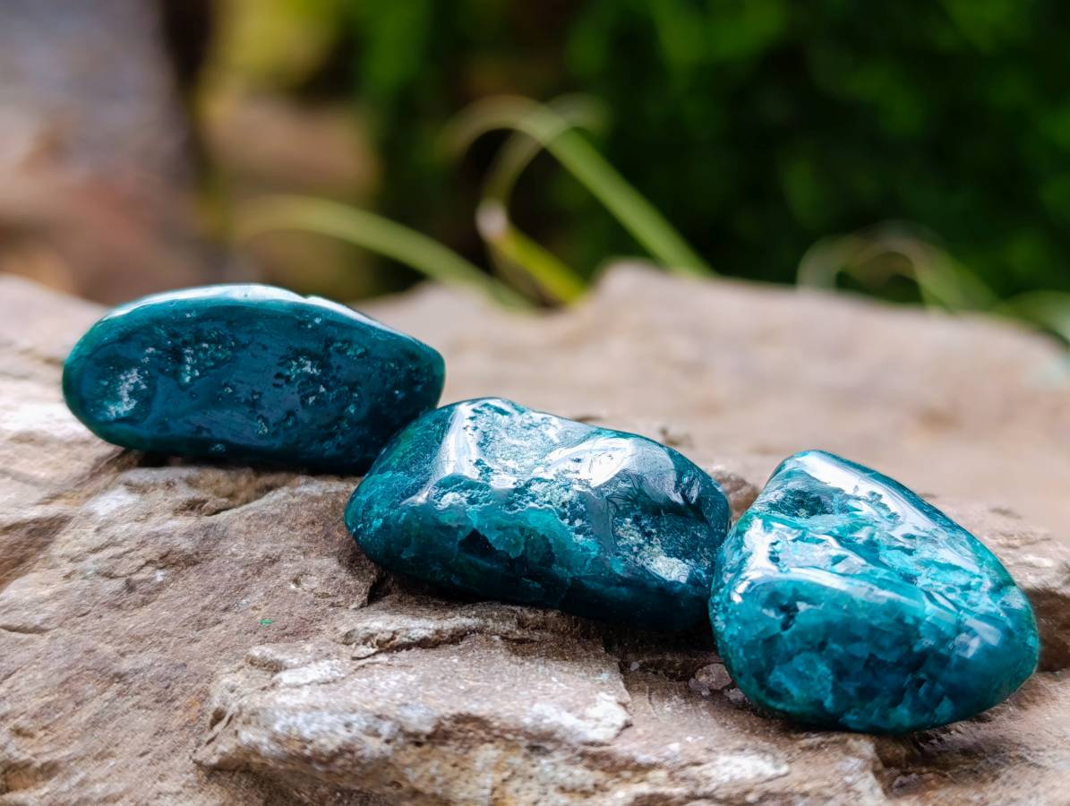 Polished Dioptase Free Forms x 41 From Likasi, Congo - Toprock Gemstones and Minerals 