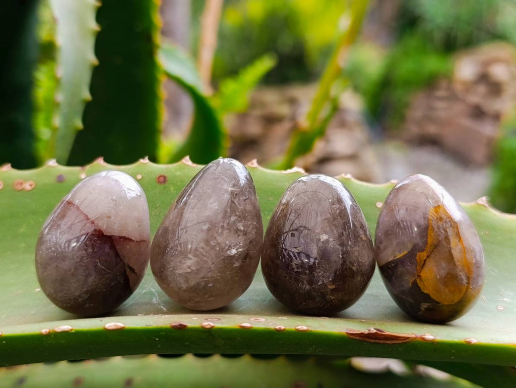 Polished Smokey Quartz Eggs x 35 From Madagascar - Toprock Gemstones and Minerals 