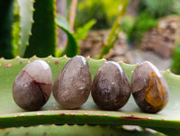 Polished Smokey Quartz Eggs x 35 From Madagascar