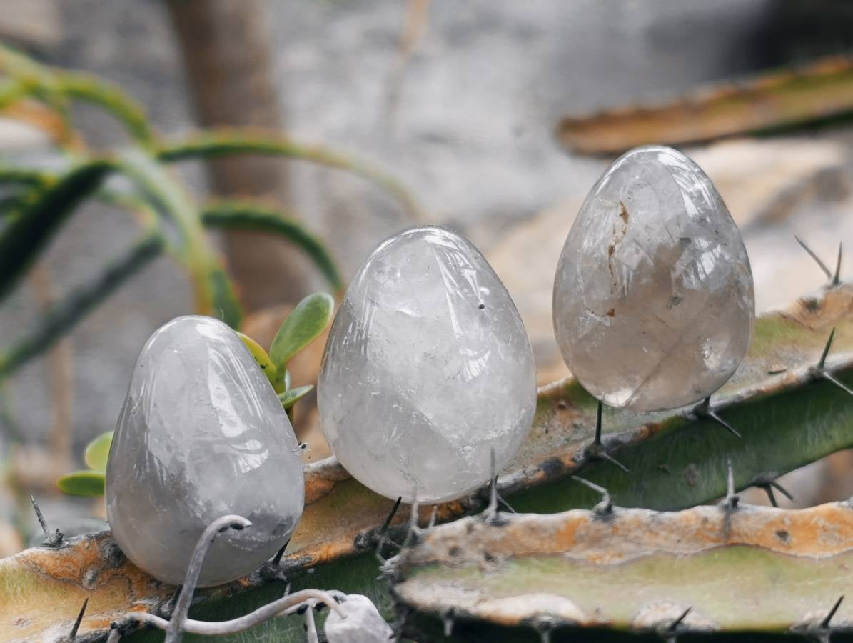 Polished Smokey Quartz Eggs x 35 From Madagascar - Toprock Gemstones and Minerals 
