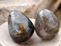 Polished Smokey Quartz Eggs x 35 From Madagascar