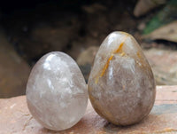 Polished Smokey Quartz Eggs x 35 From Madagascar