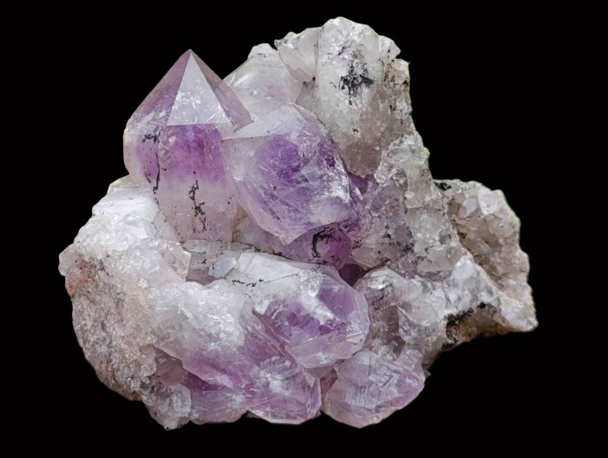 Natural Jacaranda Amethyst Quartz Crystal Clusters x 2 From Mumbwa, Zambia - Toprock Gemstones and Minerals 