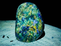 Polished Emerald Mica 'Mutokolite' Standing Free Forms x 4 From Mutoko, Zimbabwe