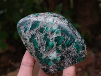 Polished Emerald Mica 'Mutokolite' Standing Free Forms x 4 From Mutoko, Zimbabwe