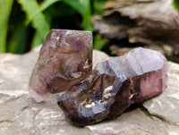 Natural Window Amethyst Crystals x 12 From Chiredzi, Zimbabwe