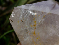 Polished Smokey Window Amethyst Crystal with Rutile x 1 From Akansobe, Madagascar