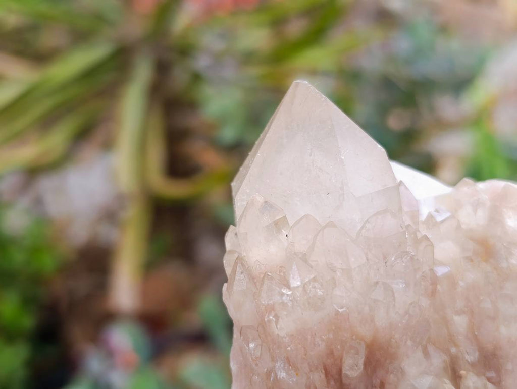 Natural Smokey Phantom Quartz Clusters x 6 From Luena, Congo - Toprock Gemstones and Minerals 