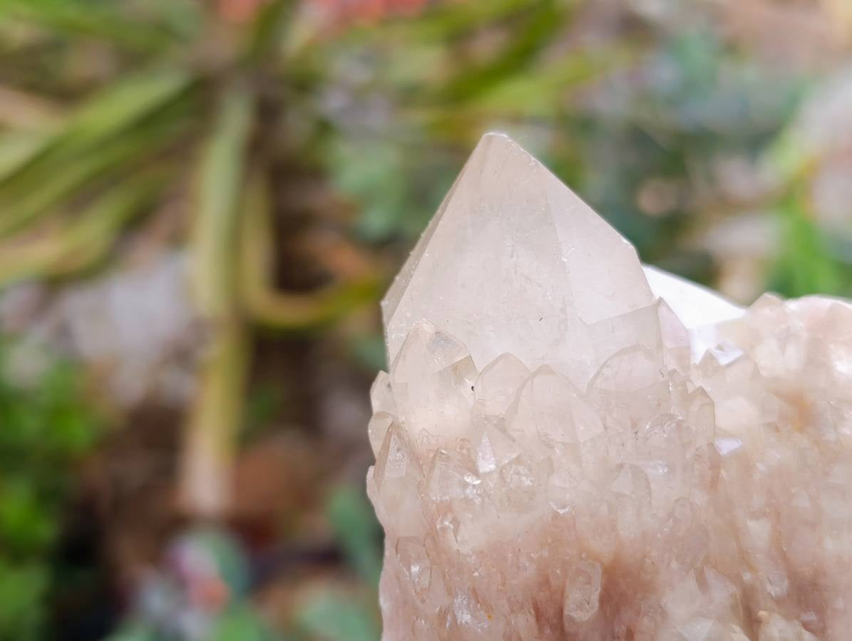 Natural Smokey Phantom Quartz Clusters x 6 From Luena, Congo - Toprock Gemstones and Minerals 