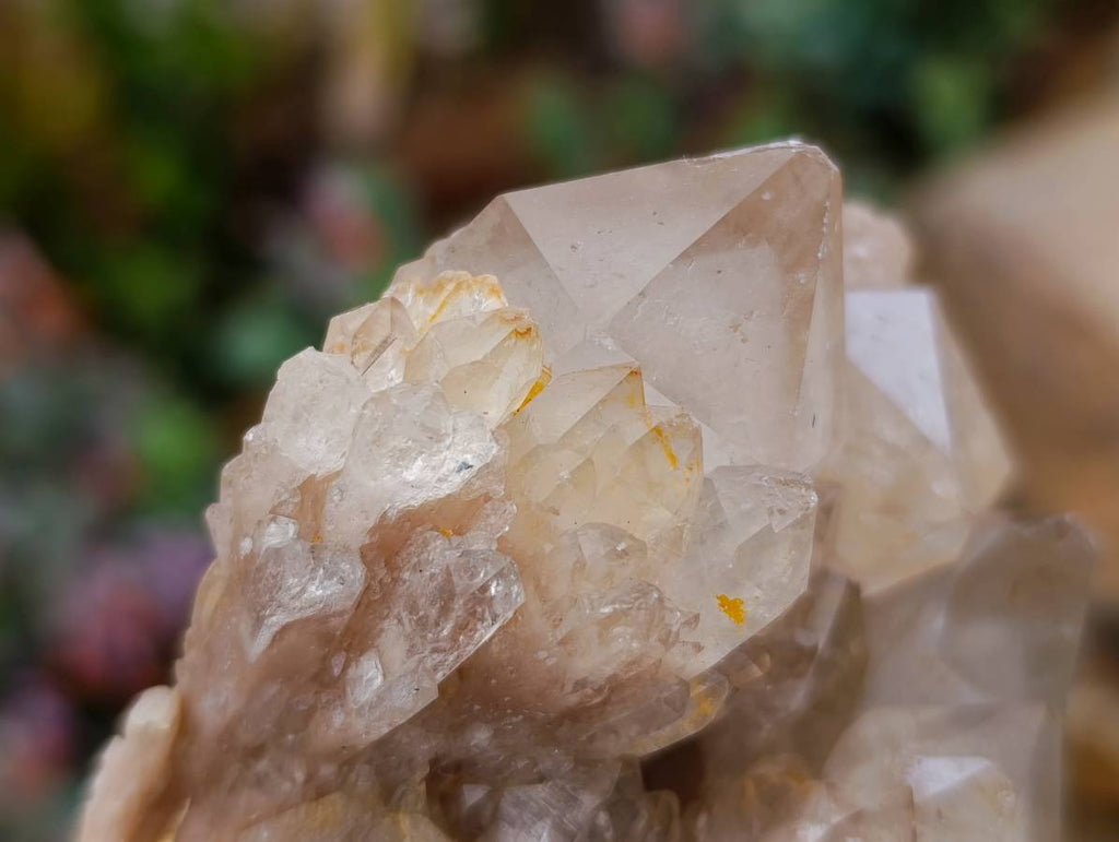 Natural Smokey Phantom Quartz Clusters x 6 From Luena, Congo - Toprock Gemstones and Minerals 