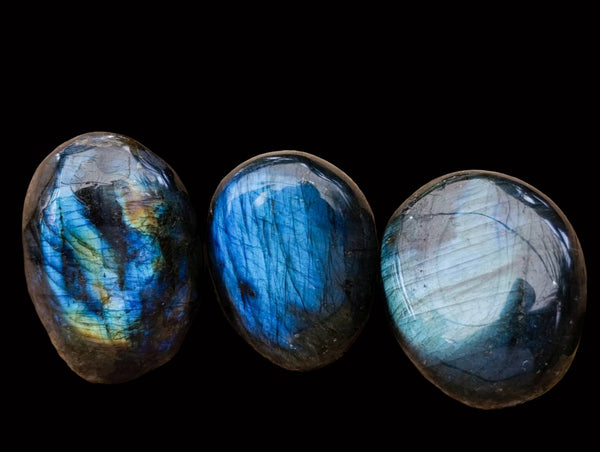 Polished Labradorite Galets x 20 From Tulear, Madagascar