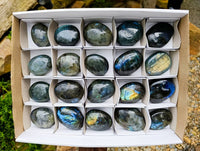 Polished Labradorite Galets x 20 From Tulear, Madagascar