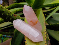 Polished Double Terminated Rose Quartz Crystals x 6 From Madagascar