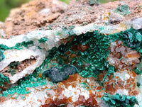 Natural Ball Malachite and Drusy Quartz On Dolomite Matrix Specimens x 6 From Mindingi Mine, Kambove, Congo