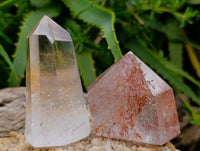 Polished Mixed Inclusion Quartz Crystals x 6 From Madagascar