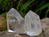 Polished Mixed Inclusion Quartz Crystals x 6 From Madagascar