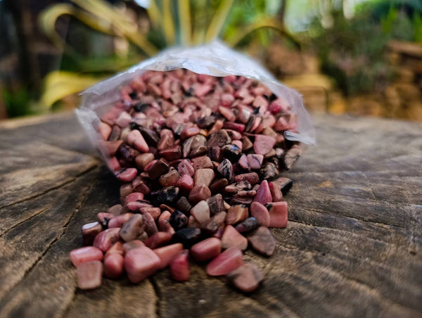 Polished Rhodonite Tumbled Stones x 6.1 Kg Lot  From Ambindavato, Madagascar