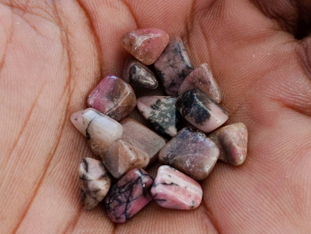 Polished Rhodonite Tumbled Stones x 6.1 Kg Lot  From Ambindavato, Madagascar - Toprock Gemstones and Minerals 