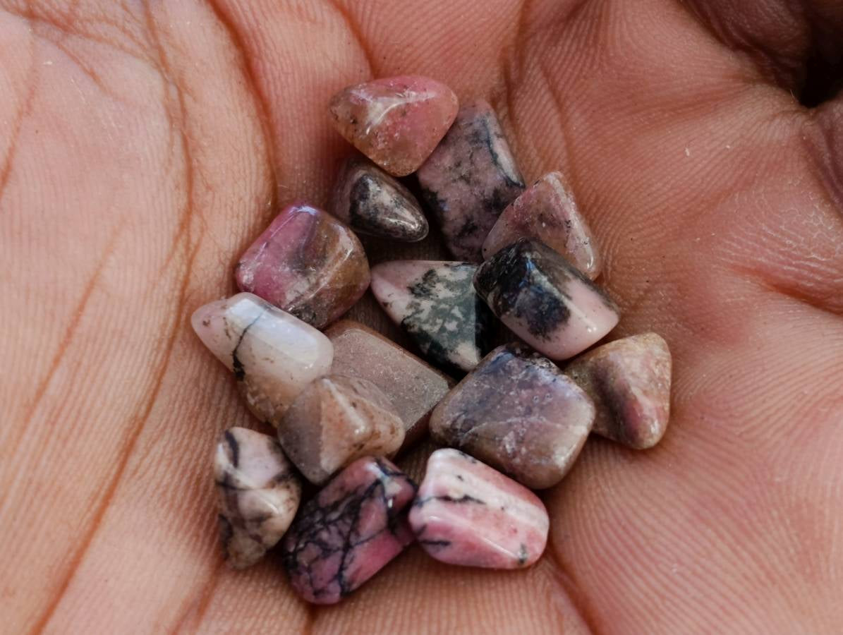 Polished Rhodonite Tumbled Stones x 6.1 Kg Lot  From Ambindavato, Madagascar - Toprock Gemstones and Minerals 