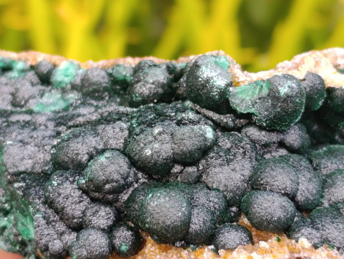Natural Ball Malachite and Drusy Quartz On Dolomite Matrix Specimens x 2 From Mindingi Mine, Kambove, Congo - Toprock Gemstones and Minerals 