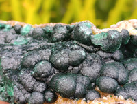 Natural Ball Malachite and Drusy Quartz On Dolomite Matrix Specimens x 2 From Mindingi Mine, Kambove, Congo