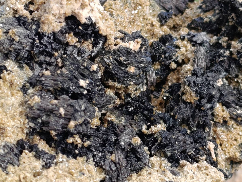 Natural Schorl Black Tourmaline with Mica x 1 From Erongo, Namibia - Toprock Gemstones and Minerals 