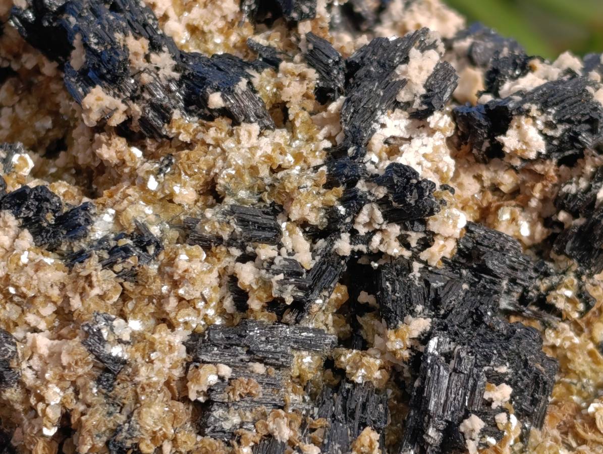 Natural Schorl Black Tourmaline with Mica x 1 From Erongo, Namibia - Toprock Gemstones and Minerals 