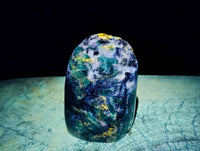 Polished Emerald Mica 'Mutokolite' Standing Free Forms x 4 From Mutoko, Zimbabwe
