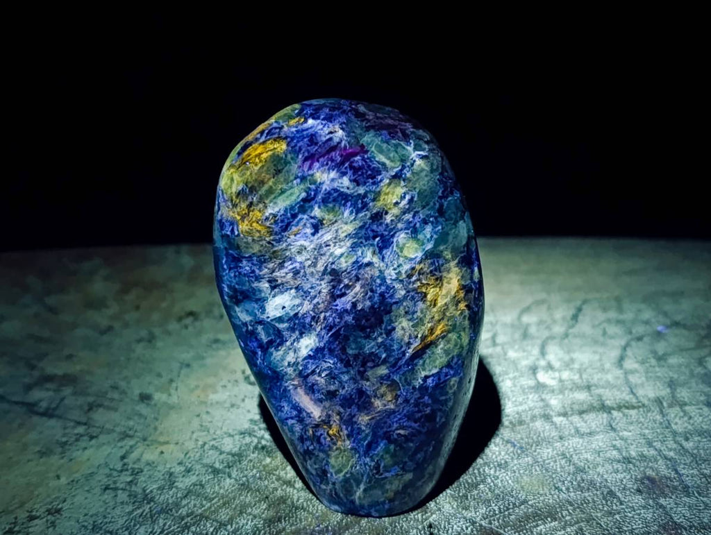 Polished Emerald Mica 'Mutokolite' Standing Free Forms x 4 From Mutoko, Zimbabwe - Toprock Gemstones and Minerals 