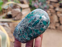 Polished Emerald Mica 'Mutokolite' Standing Free Forms x 4 From Mutoko, Zimbabwe