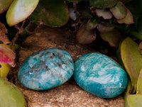 Polished Amazonite Palm Stones x 12 From Madagascar