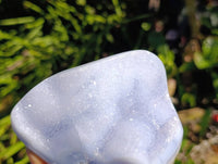 Polished Blue Lace Agate Standing And Free Form x 2 From Nsanje, Malawi