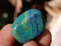 Polished Azurite And Flower Banded Malachite Free Forms x 70 From Congo