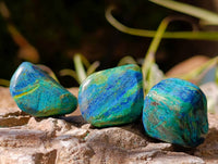Polished Azurite And Flower Banded Malachite Free Forms x 70 From Congo