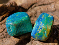 Polished Azurite And Flower Banded Malachite Free Forms x 70 From Congo