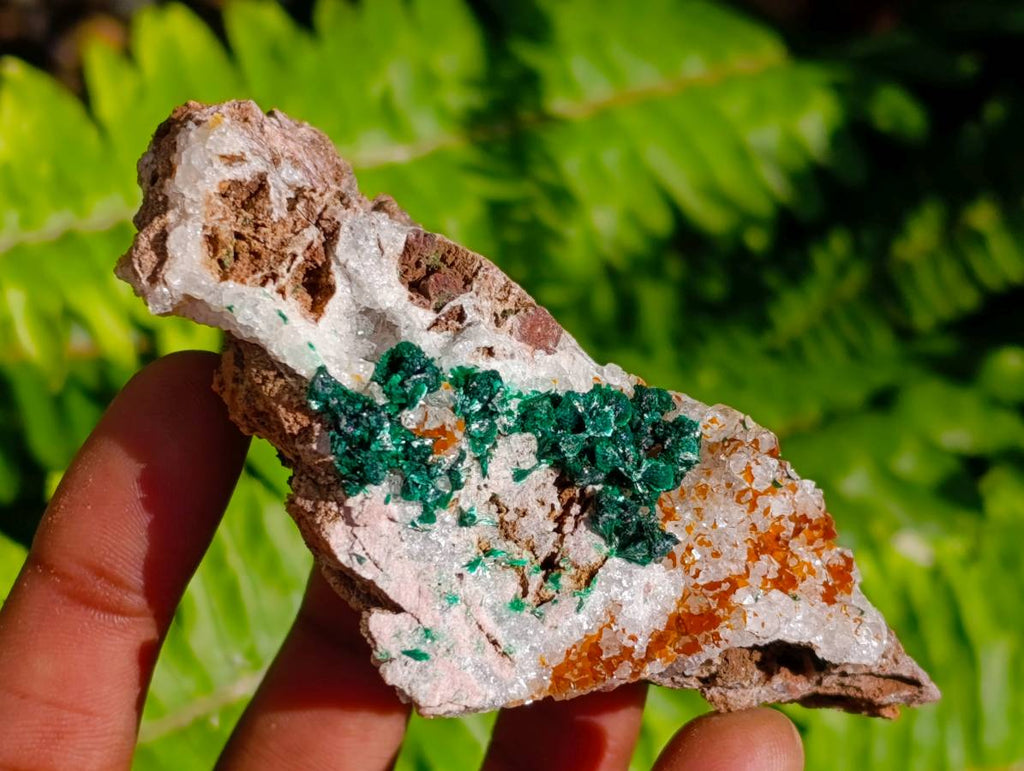 Natural Ball Malachite and Drusy Quartz On Dolomite Matrix Specimens x 6 From Mindingi Mine, Kambove, Congo - Toprock Gemstones and Minerals 