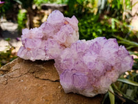 Natural Amethyst Spirit Quartz Clusters x 3 From Boekenhouthoek, South Africa