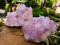 Natural Amethyst Spirit Quartz Clusters x 3 From Boekenhouthoek, South Africa
