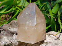 Polished Pearly Smokey Quartz Crystals x 2 From Angola