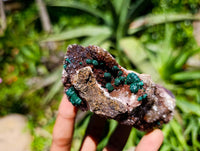 Natural Ball Malachite and Drusy Quartz On Dolomite Matrix Specimens x 6 From Mindingi Mine, Kambove, Congo