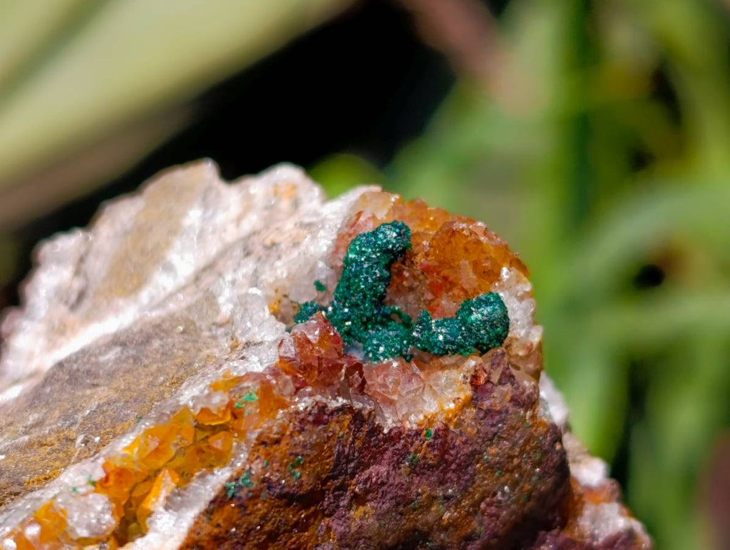 Natural Ball Malachite and Drusy Quartz On Dolomite Matrix Specimens x 6 From Mindingi Mine, Kambove, Congo - Toprock Gemstones and Minerals 